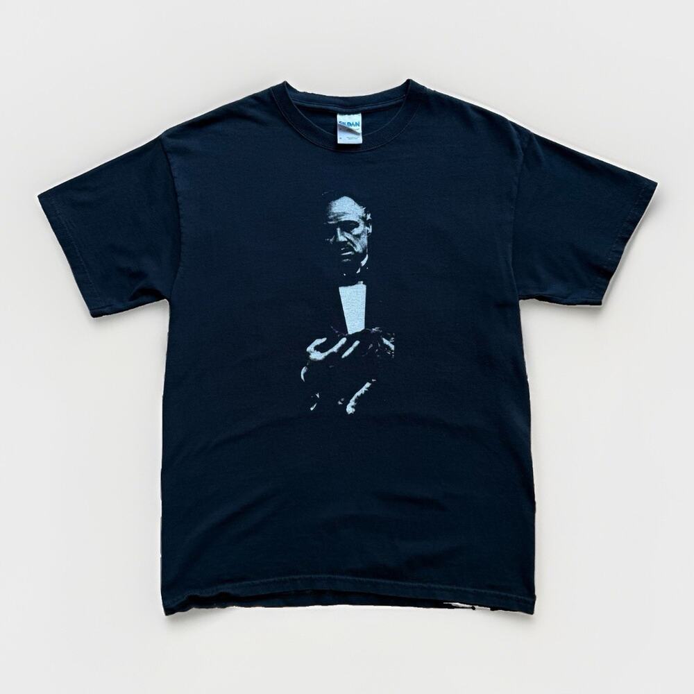 Vintage The Godfather Shirt Medium Black Movie Promo Mafia Italy Streetwear